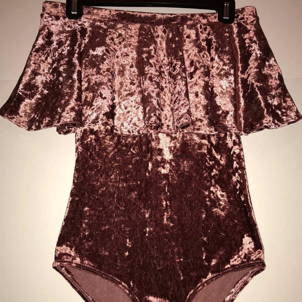 Velvet Off the Shoulder Bodysuit